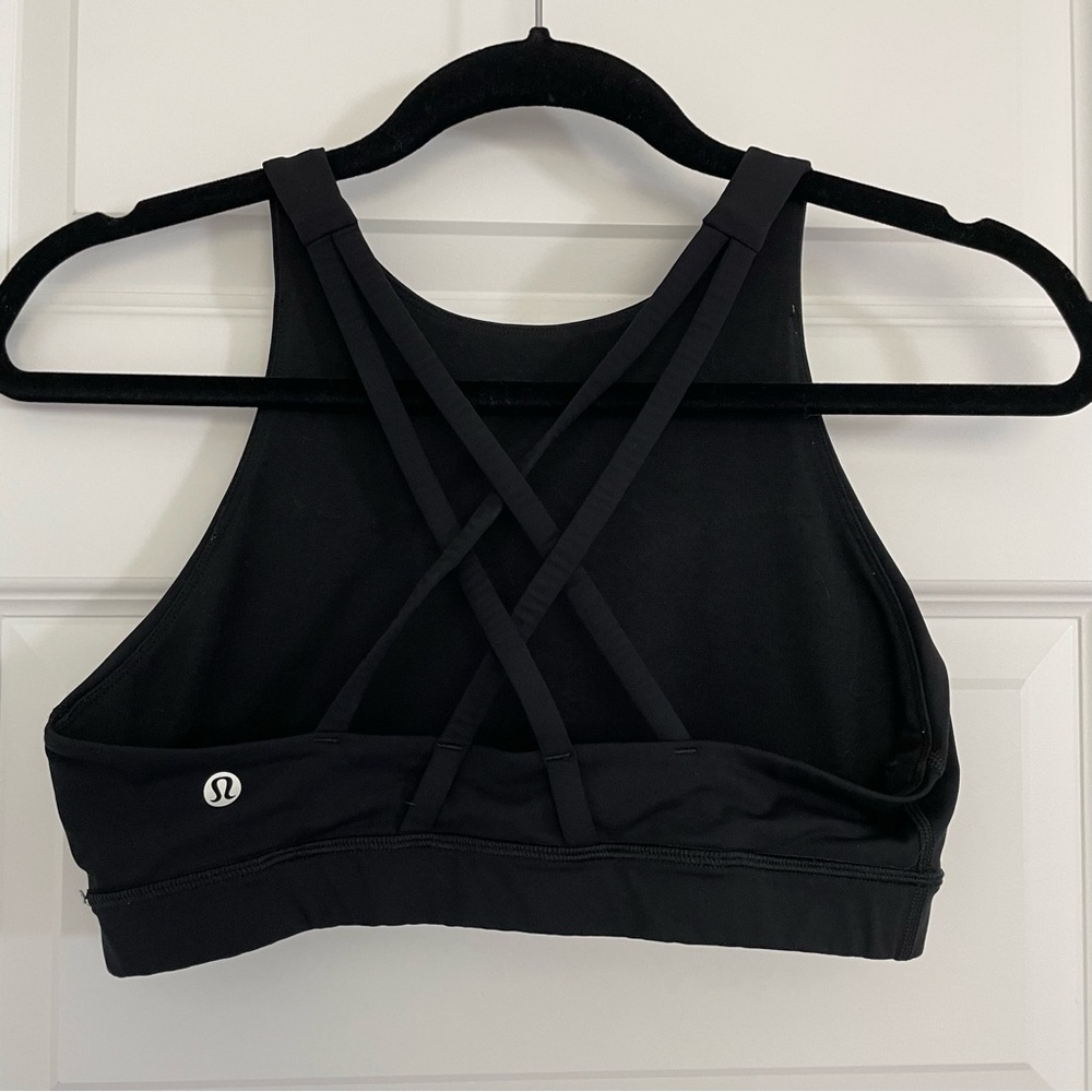 Lululemon Energy longline high neck black sports bra